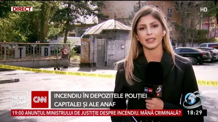 Suspiciuni de incendiere intentionata la depozitele Politiei Capitalei